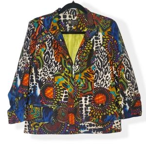 Toni Morgan Abstract Art to Wear Jacket Blazer M